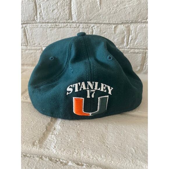 New Era Miami Hurricanes Green 59FIFTY Fitted Hat Stanley 17 Snapback Hat - Picture 3 of 6